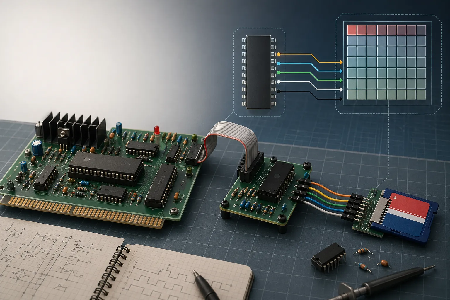 MC6800 ROMモニタ自作 その15 〜PIA経由でSDカードのsectorを読む〜