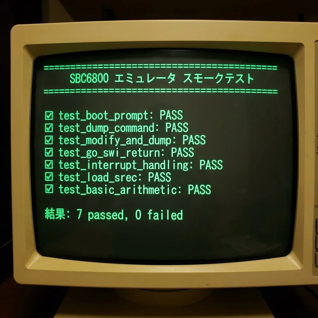 MC6800 ROMモニタ自作 その8 〜実機レスで開発！ Python で最小エミュレータを作る〜