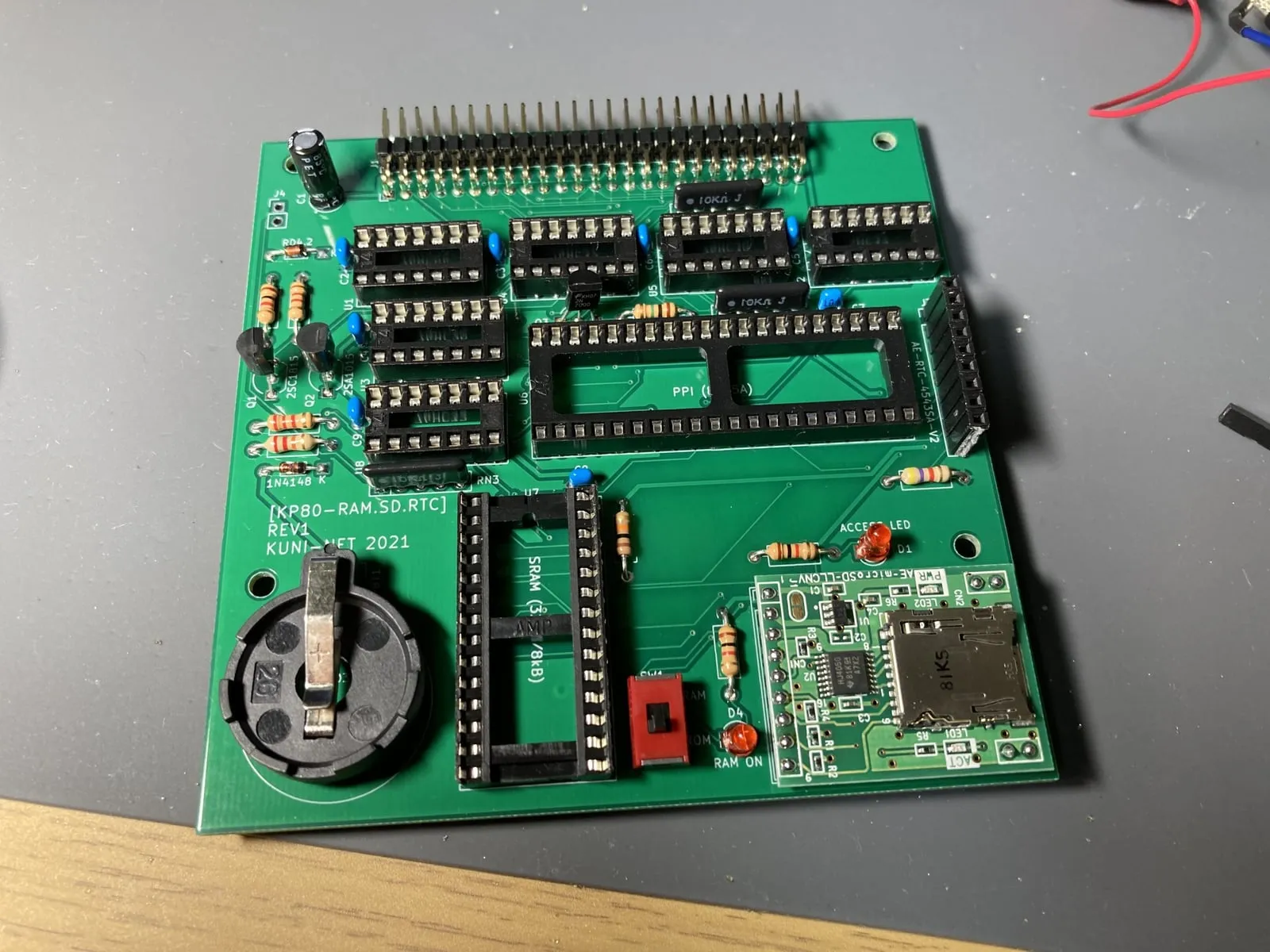 PC-8001用 SDカード、8k SRAM、RTCボード(3)  ツェナーダイオード