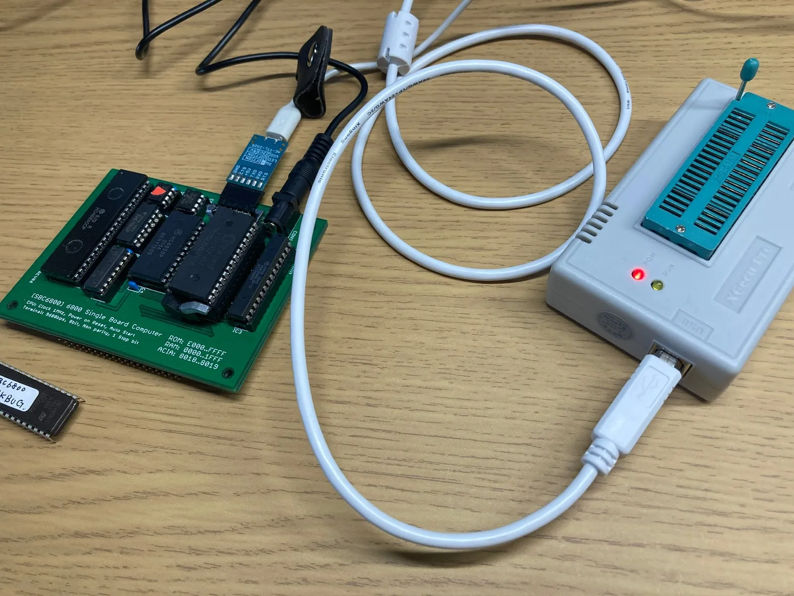 MC6800 ROMモニタ自作 その1 〜フェーズ1をSBC6800で動かしてみる〜