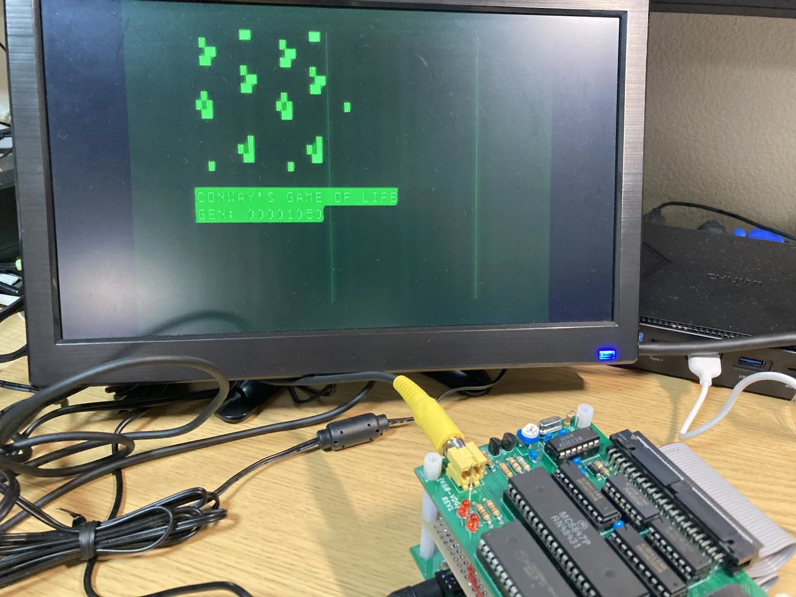 K68-VDG MC6847ビデオボードの描画ノイズ対策