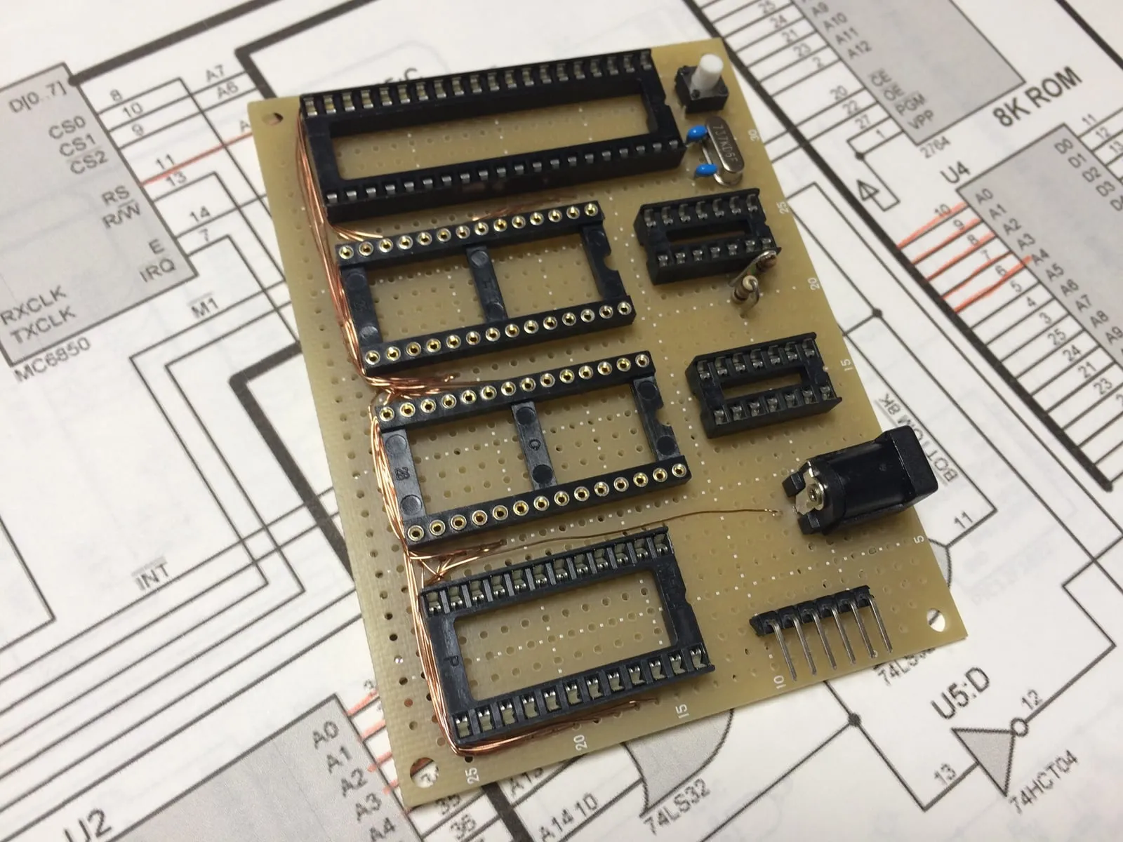 SBC8080 SUBボードへつなぐZ80 CPUボードの作成