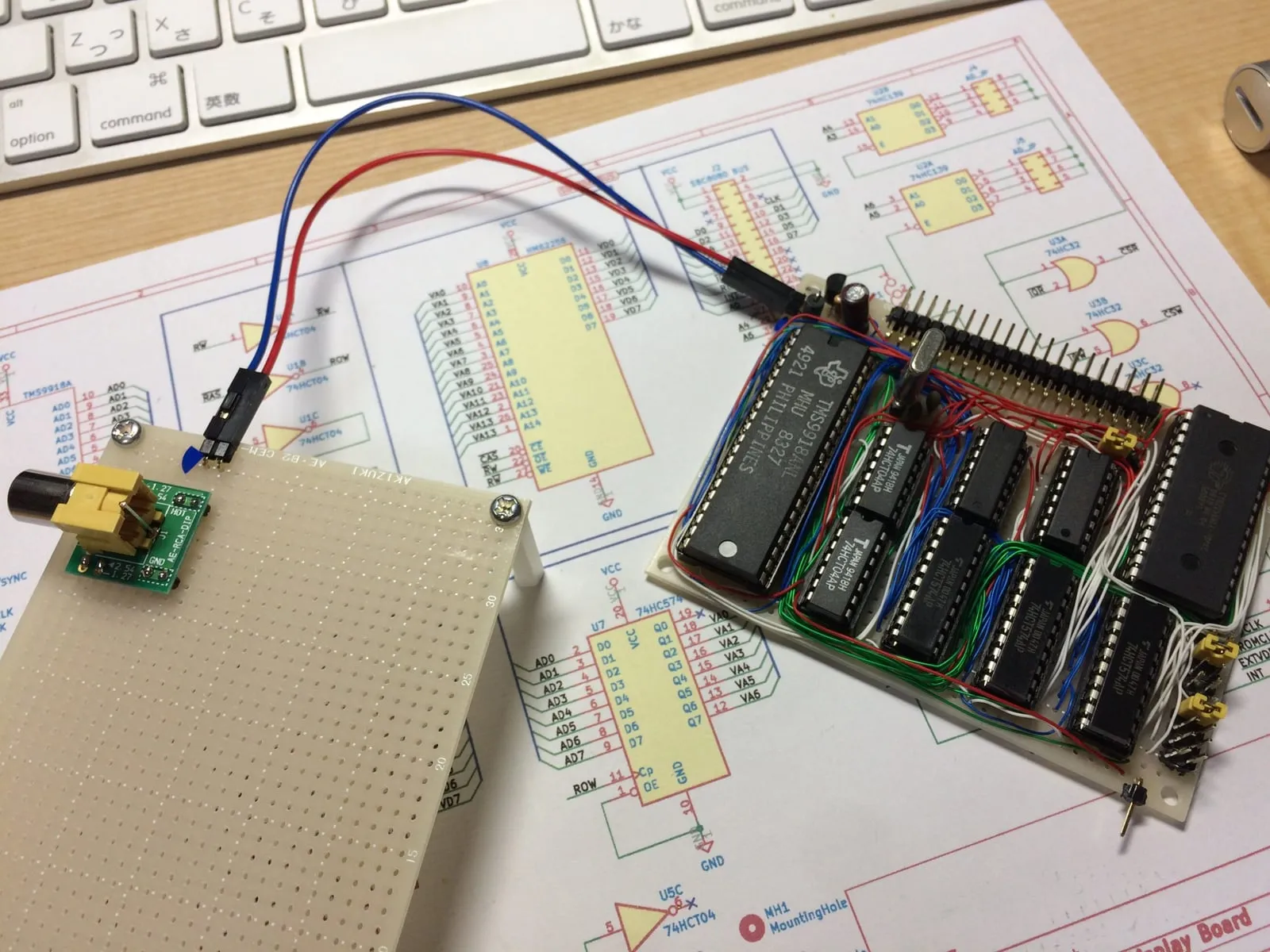KZ80マイコン 偽MSX1へ〜ビデオボード(1)