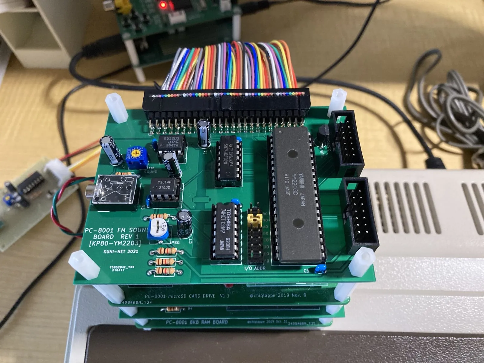 PC-8001用 FM音源 YM2203ボード プリント基板化
