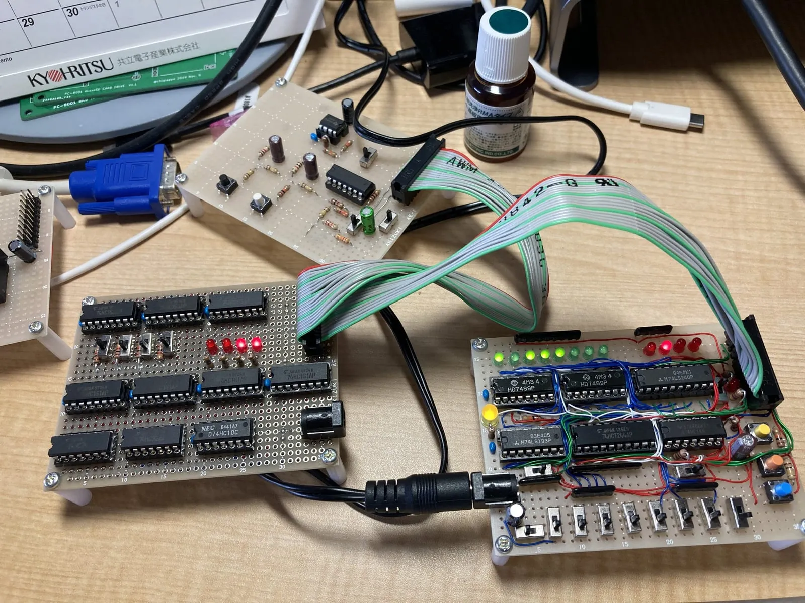 4bit CPU TD4を動かそう(2) ROM基板と動作確認